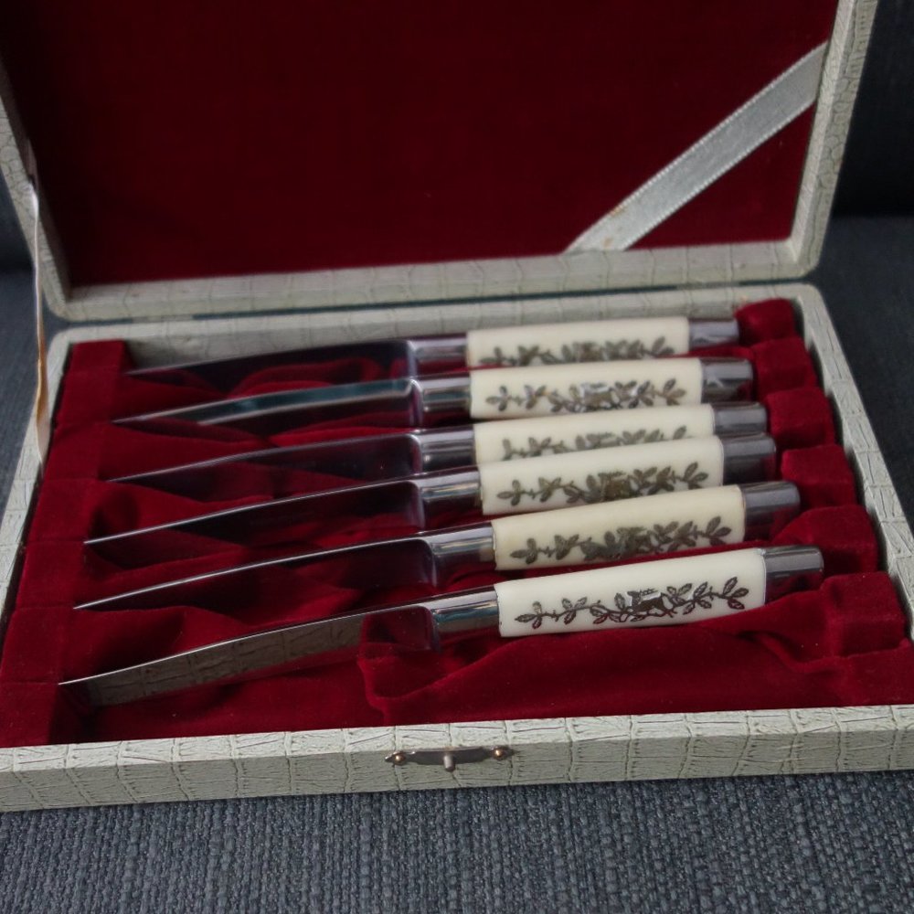 Set of Six(6) Stainless Steel Knives with Box
